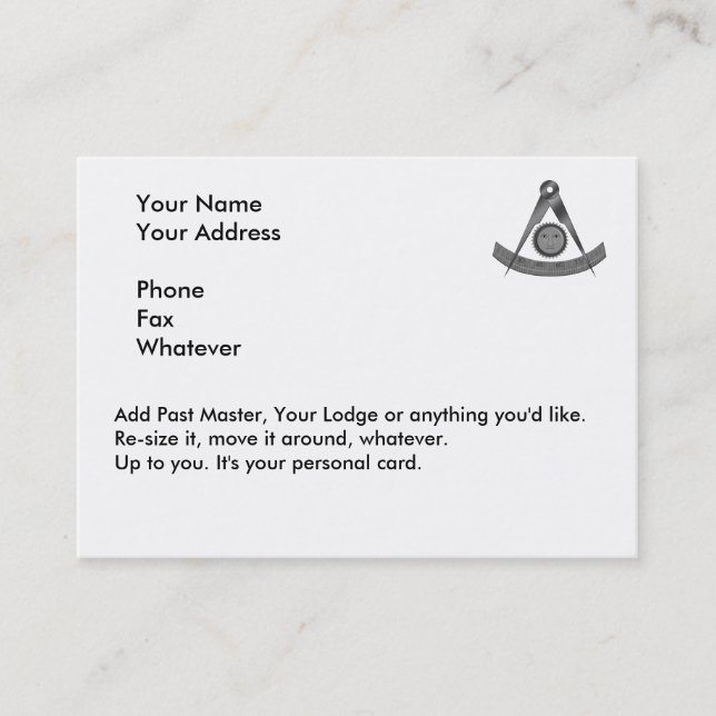 Past Masters Card (Front)