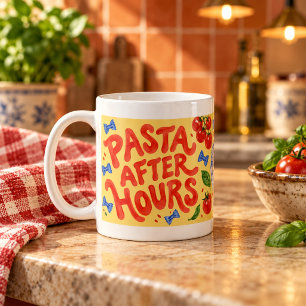 Pasta After Hours Italian Food Typography Mug