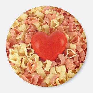 Pasta and a heart magnet
