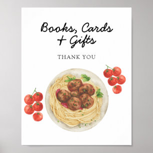 Pasta Baby shower Books, Cards, Gifts Poster