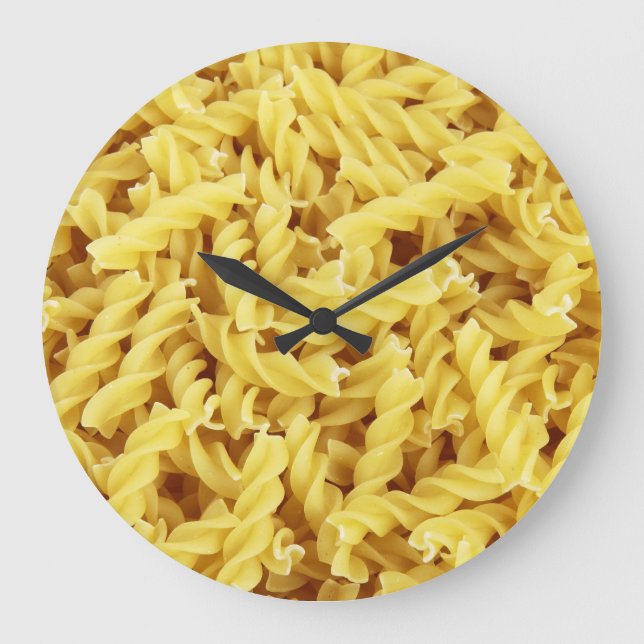 Pasta Background Large Clock (Front)