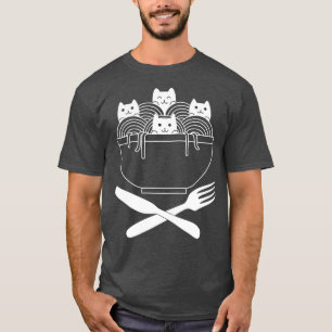 Pasta Cats Ramen Spaghetti by Tobe Fonseca T-Shirt