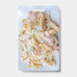 Pasta Custom Food Photo ID Badge