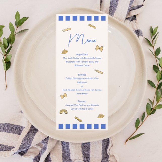 Pasta drawings Wedding Menu  (Creator Uploaded)