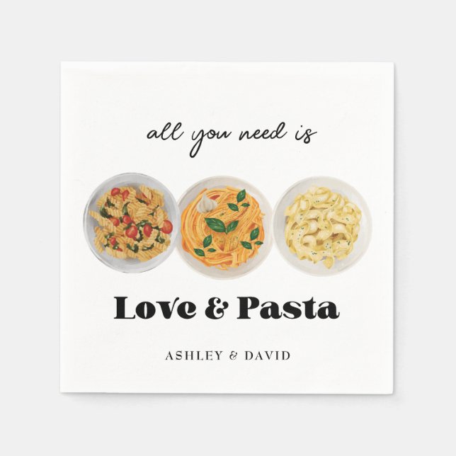 Pasta | Engagement Party  Napkin (Front)