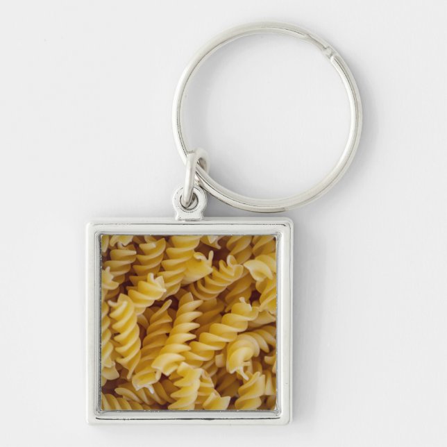 Pasta Fusilli Noodles Key Ring (Front)