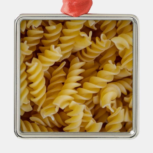 Pasta Fusilli Noodles Metal Tree Decoration (Front)