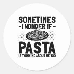 Pasta Lover Spaghetti Bolognese Gift Idea Classic Round Sticker