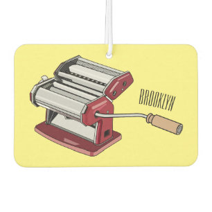 Pasta maker cartoon illustration car air freshener