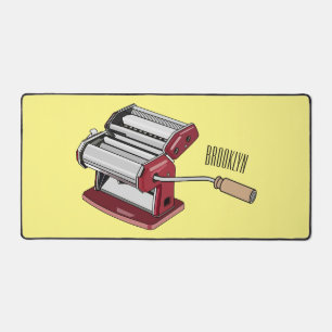 Pasta maker cartoon illustration desk mat