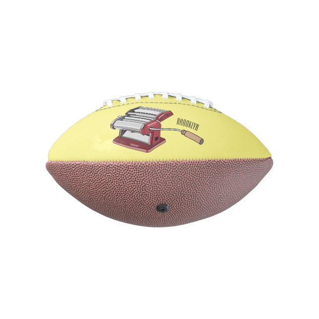 Pasta maker cartoon illustration  football (Rotated 270)