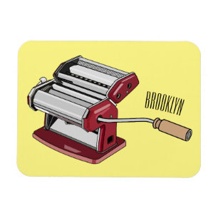 Pasta maker cartoon illustration  magnet