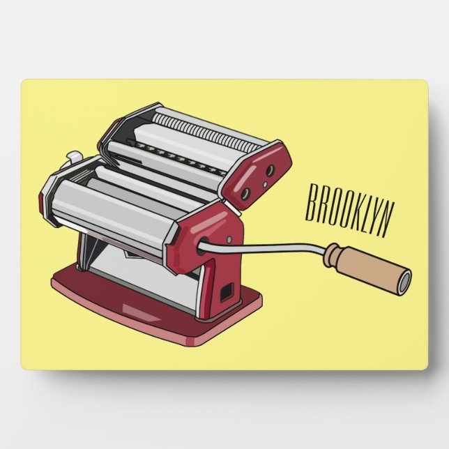 Pasta maker cartoon illustration  plaque (Front)