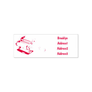 Pasta maker cartoon illustration self-inking stamp
