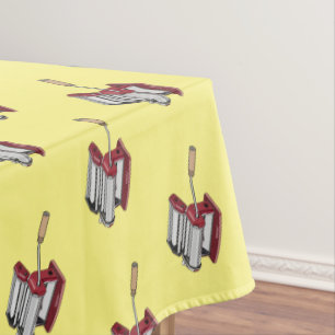 Pasta maker cartoon illustration  tablecloth