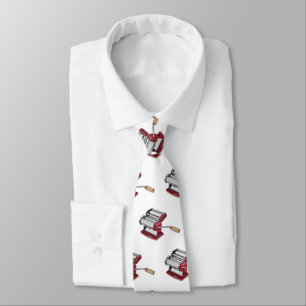 Pasta maker cartoon illustration tie