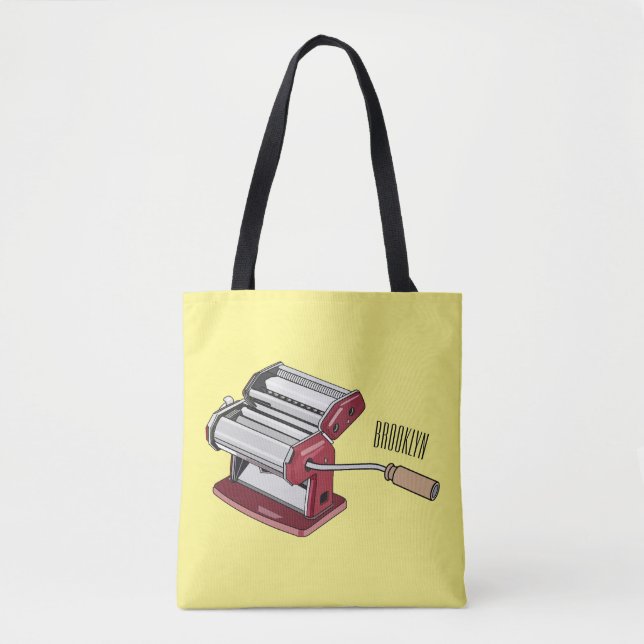 Pasta maker cartoon illustration  tote bag (Front)