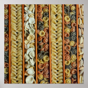 pasta noodles photograph poster