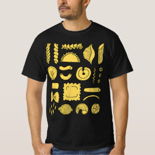 Pasta noodles spaghetti, penne, tortellini, Farfal T-Shirt