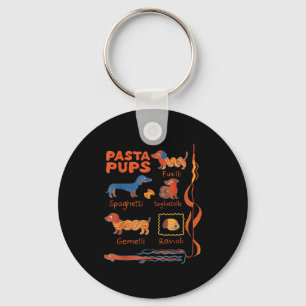 Pasta P Dog Funny Dachshund Dog Pasta Foodie Dog S Key Ring