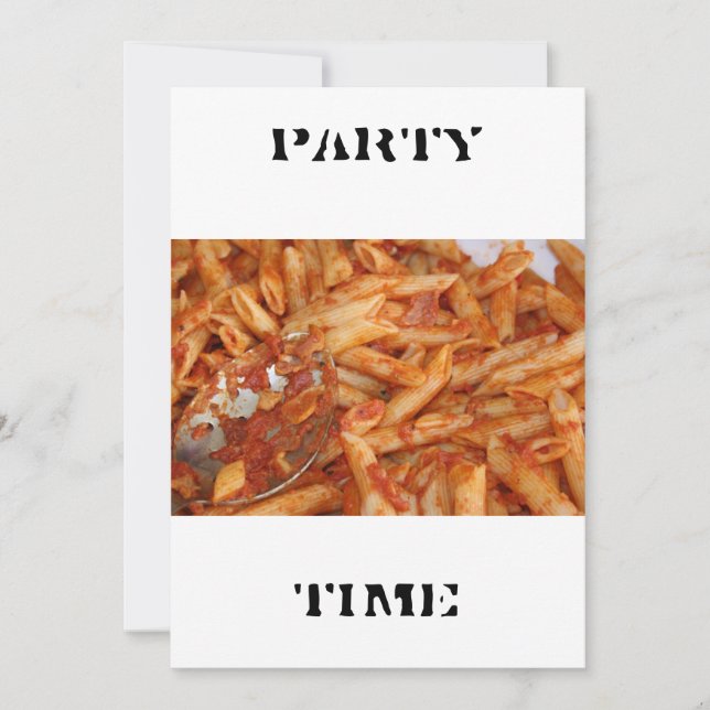 Pasta  PARTY TIME Invitation (Front)