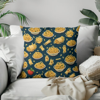 Pasta Pattern Celebrate National Pasta Month Cushion
