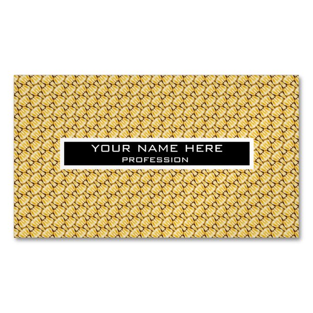Pasta pattern magnetic business card (Front)
