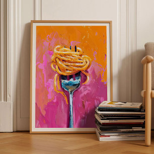 Pasta Print Eclectic Print Maximalist Print Colorf