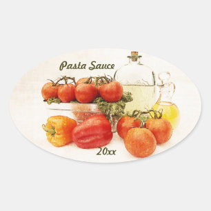 pasta sauce canning label sticker