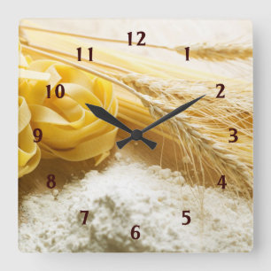 Pasta Square Wall Clock