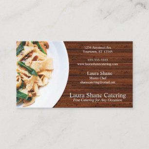 Pasta Supper Catering Restaurant Bistro Business Card