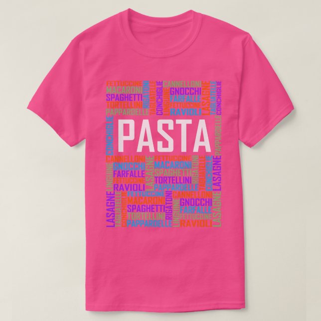 Pasta Words T-Shirt (Design Front)