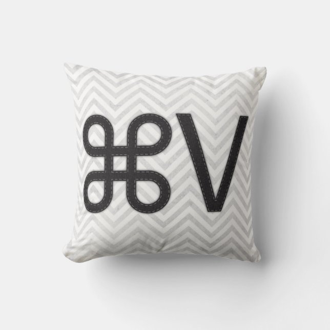 Paste Apple V Mac Pillow (Front)
