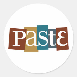 Paste Block Logo Colour Classic Round Sticker