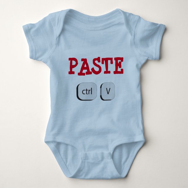 Paste Twin Baby Bodysuit (Front)