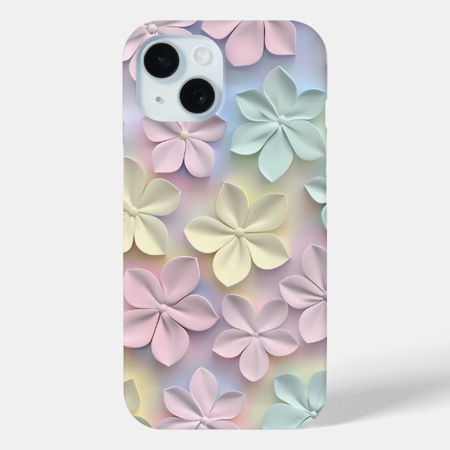 Pastel 3D Floral Phone Case (Back)