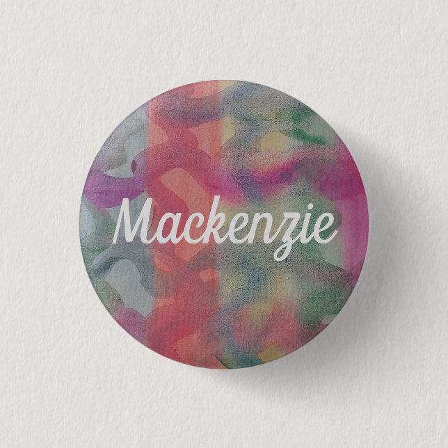 Pastel Abstract Art  3 Cm Round Badge (Front)