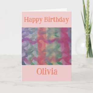 Pastel Abstract Art Birthday Card