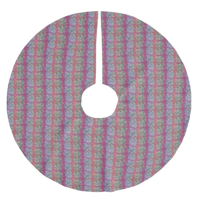 Pastel Abstract Art  Brushed Polyester Tree Skirt (Front)