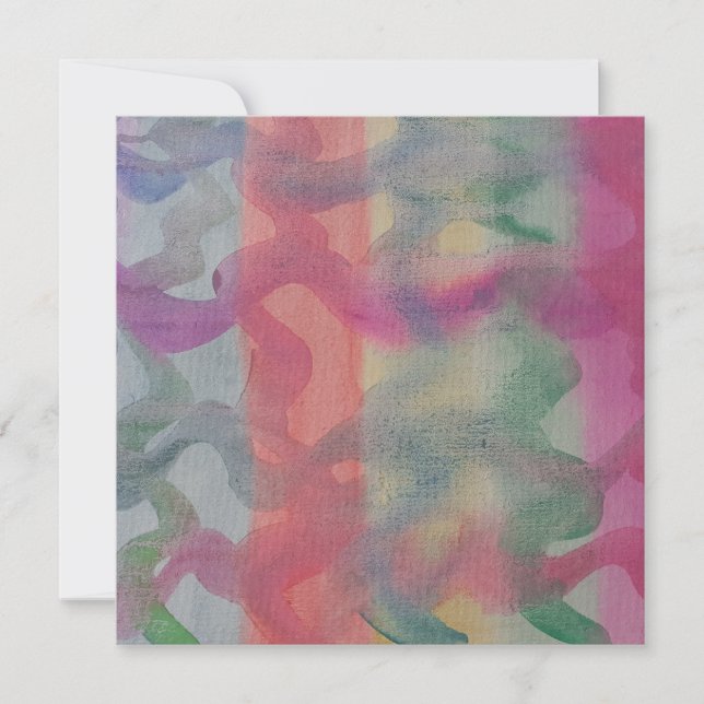 Pastel Abstract Art Flat Card (Front)