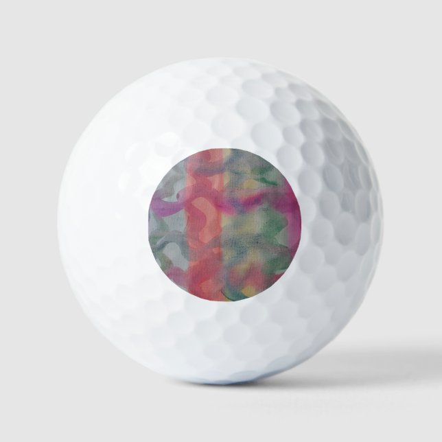 Pastel Abstract Art  Golf Balls (Front)