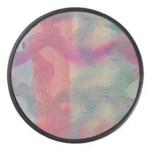 Pastel Abstract Art  Hockey Puck