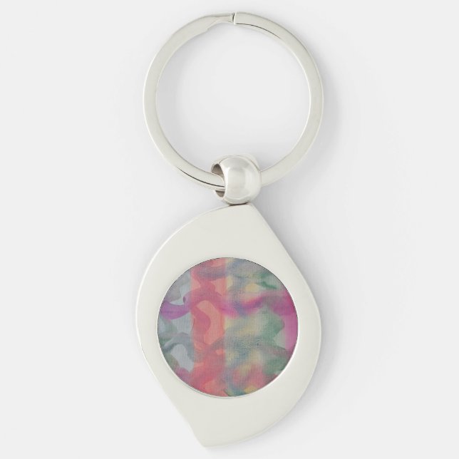 Pastel Abstract Art  Key Ring (Front)