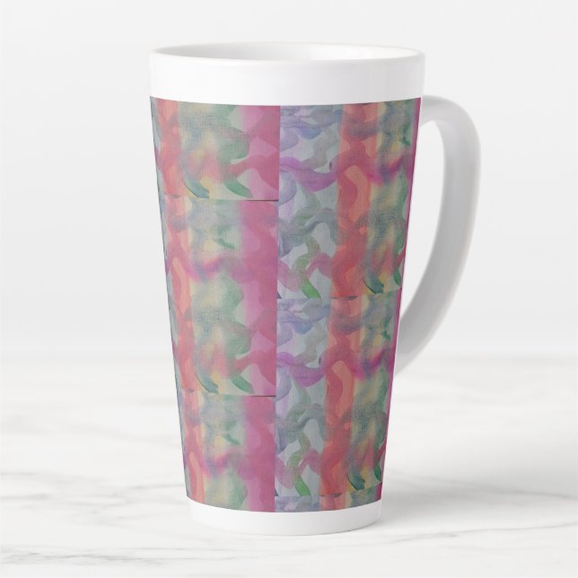 Pastel Abstract Art  Latte Mug (Right Angle)