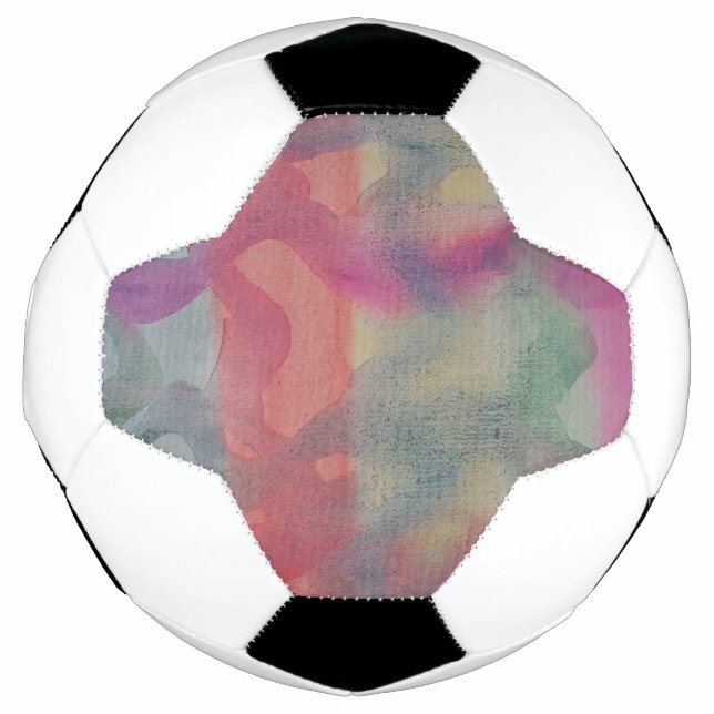 Pastel Abstract Art  Soccer Ball (Front)