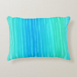 Pastel Abstract Art Teal Turquoise Blue Green Decorative Cushion