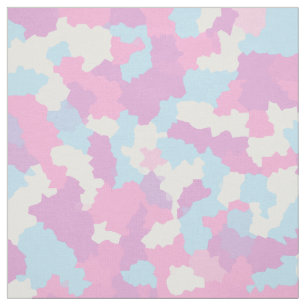 Pastel Abstract Camouflage Fabric