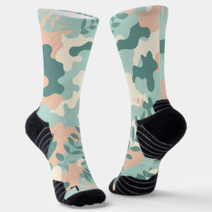 Pastel Abstract Camouflage Socks