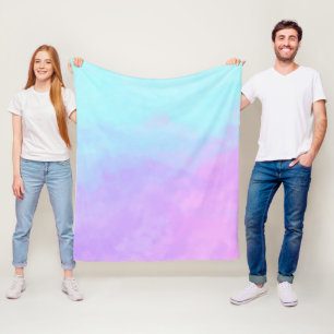 Pastel Abstract Clouds Fleece Blanket