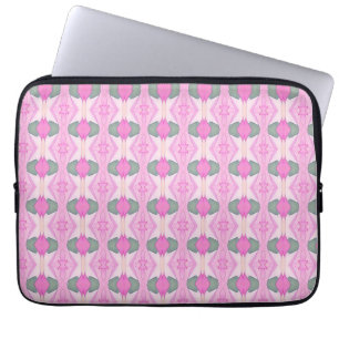 Pastel abstract floral laptop cover